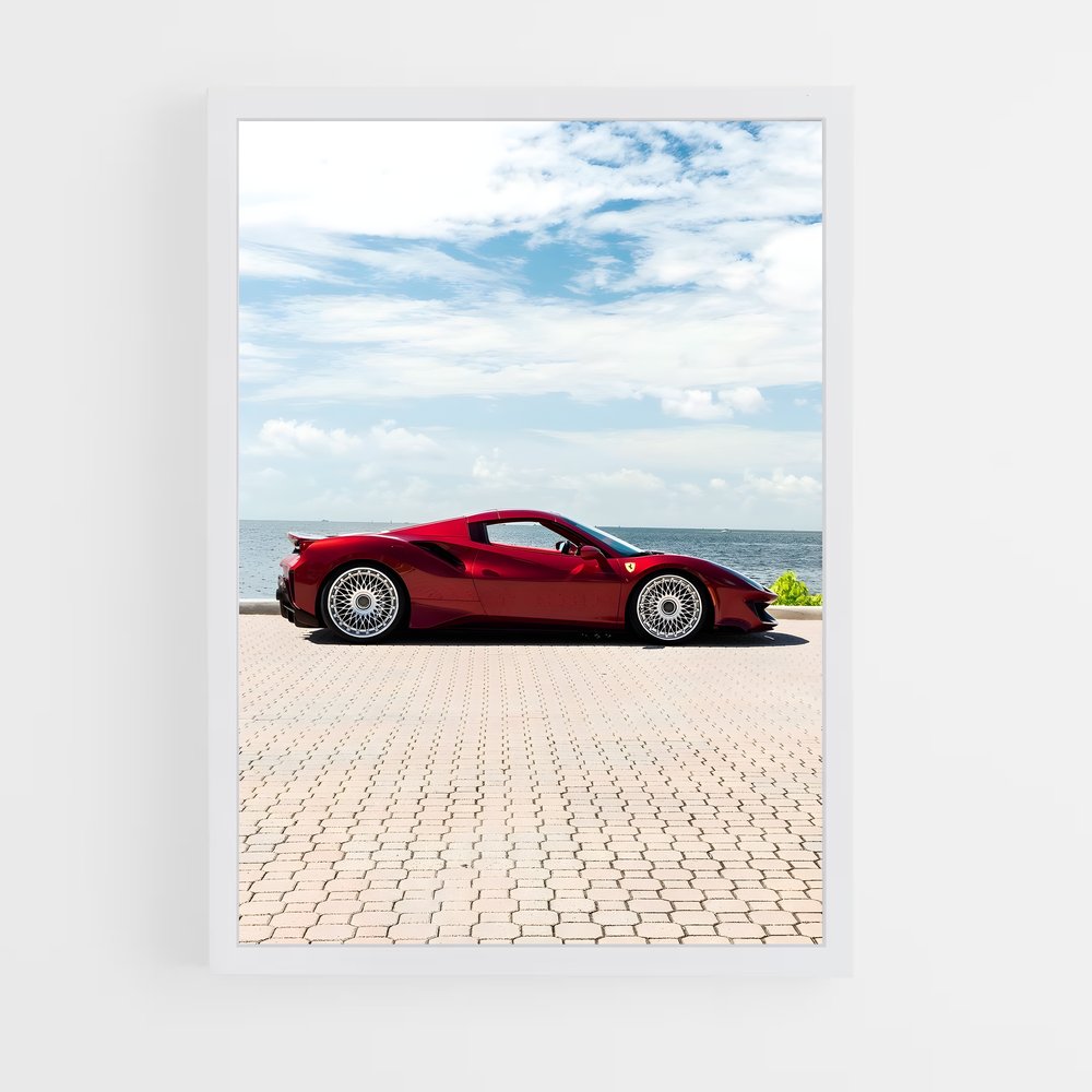 Poster pista spider – affiche Ferrari (vue 3)